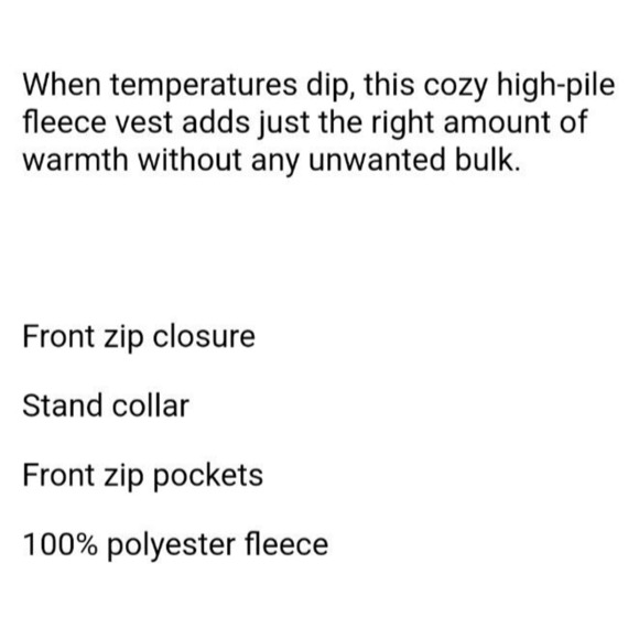 Thread And Supply Sherpa Arctic Vest Size XSmall Fleece Full Zip Pockets Outdoor - Picture 10 of 16